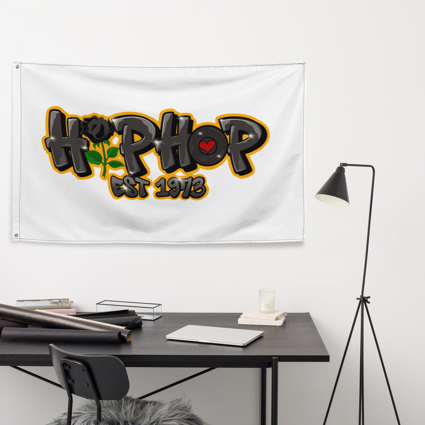 Celebration Flag | Hip Hop - Est. 1973 | Black Print