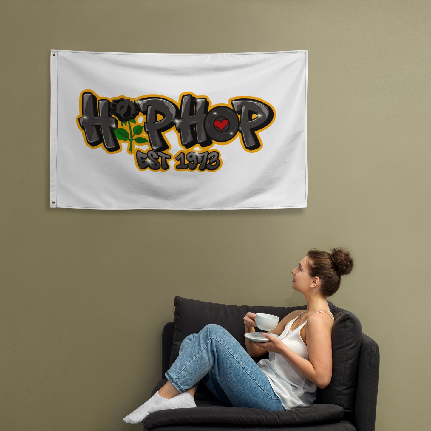 Celebration Flag | Hip Hop - Est. 1973 | Black Print