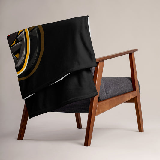 Hip Hop Est. 1973 | Throw Blanket | Black Shadow Print w/ Black Backdrop - 60"x80"