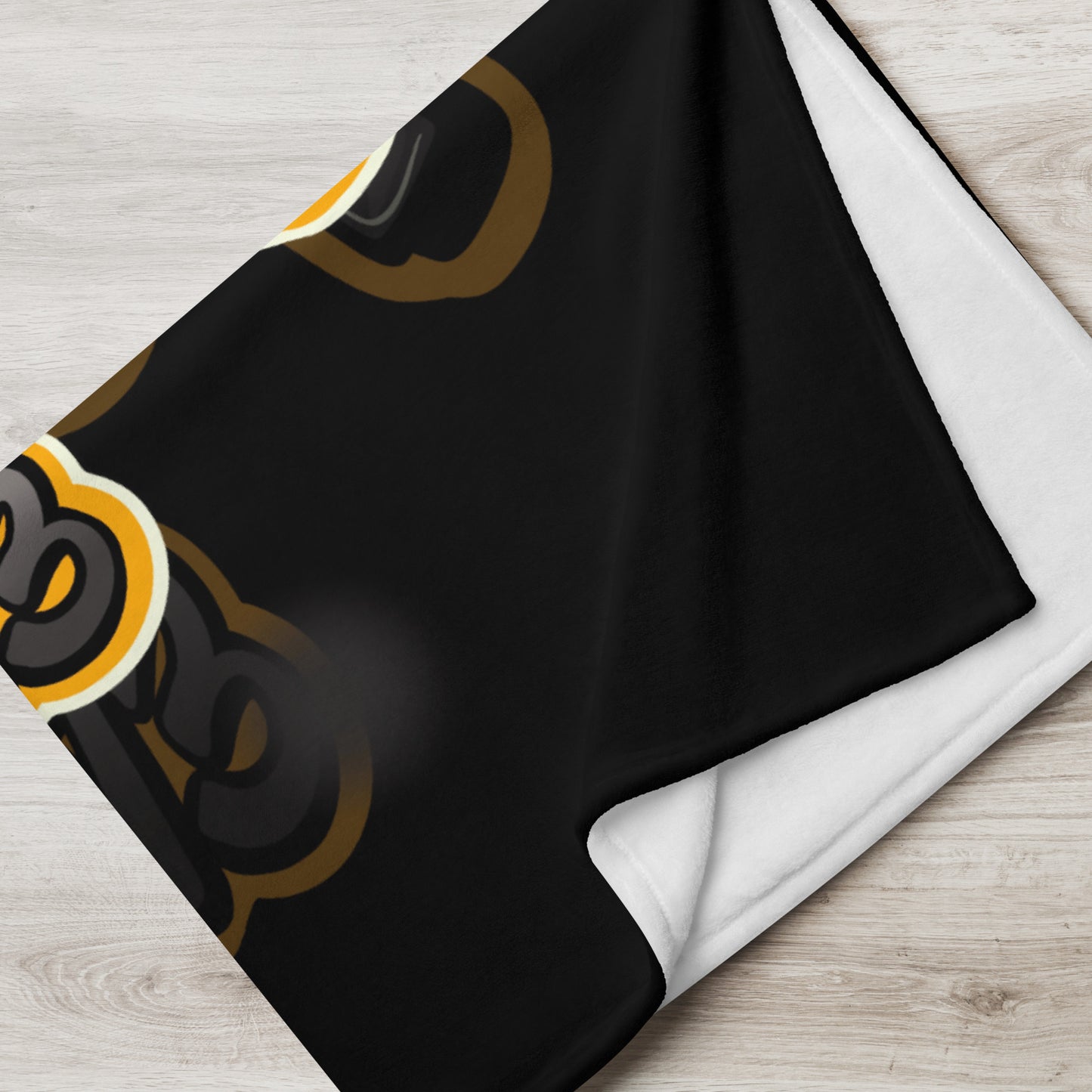 Hip Hop Est. 1973 | Throw Blanket | Black Shadow Print w/ Black Backdrop - 60"x80"