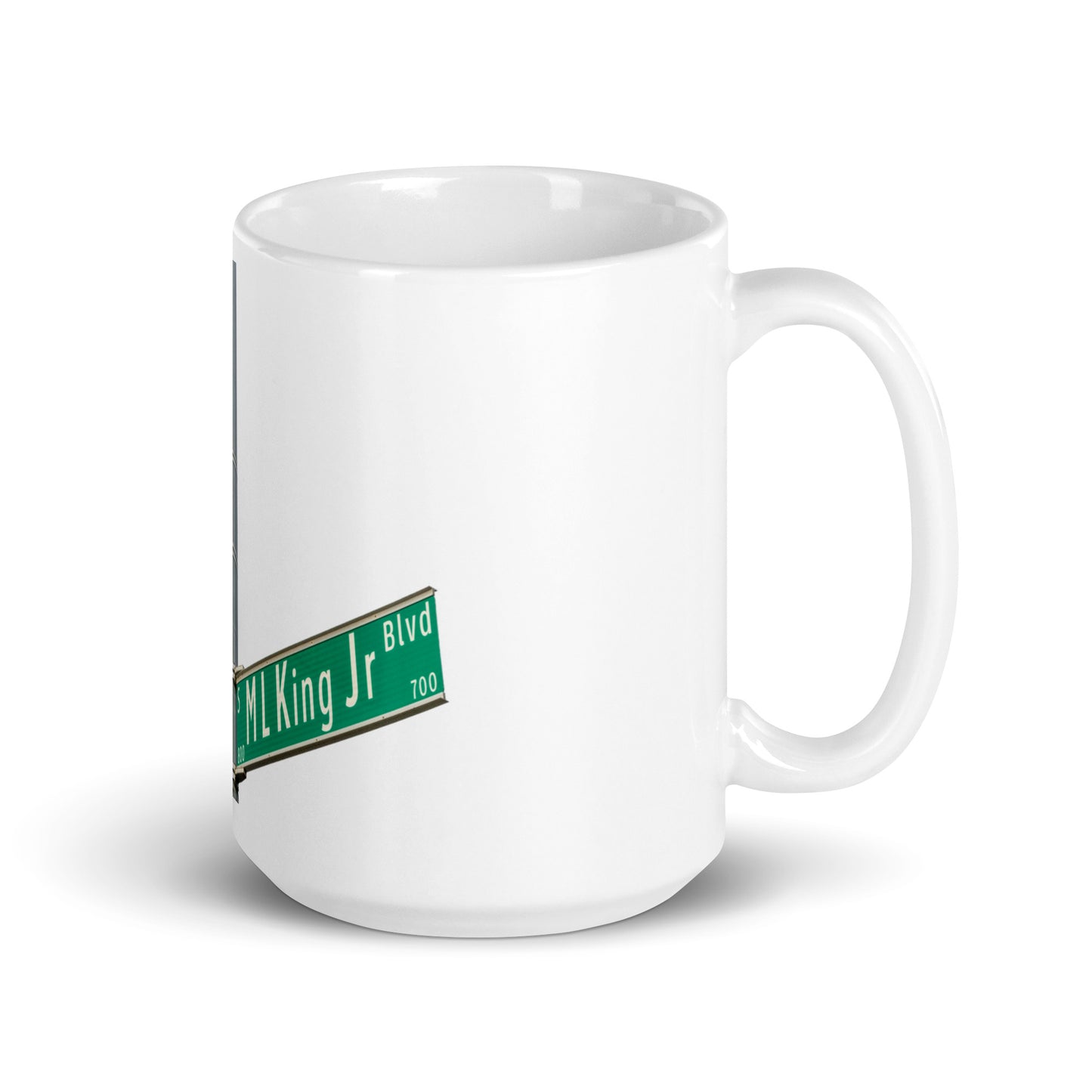 White Glossy Mug | The Corner - MLK - X - BLVD