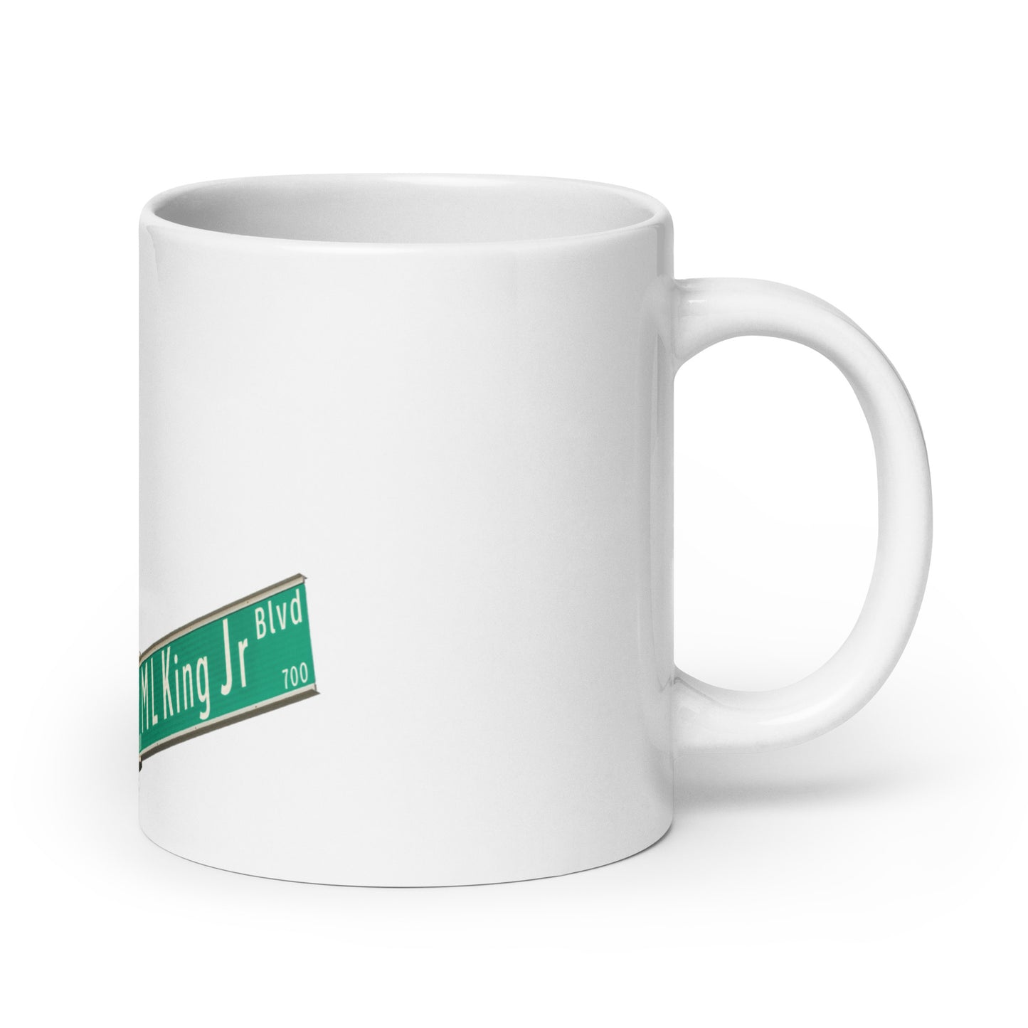 White Glossy Mug | The Corner - MLK - X - BLVD